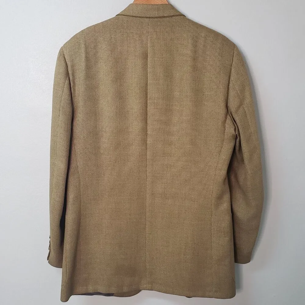 Vtg Aquascutum Regent 100 Blazer Sport Coat Jacket Men's 42L Union Made 2 Button